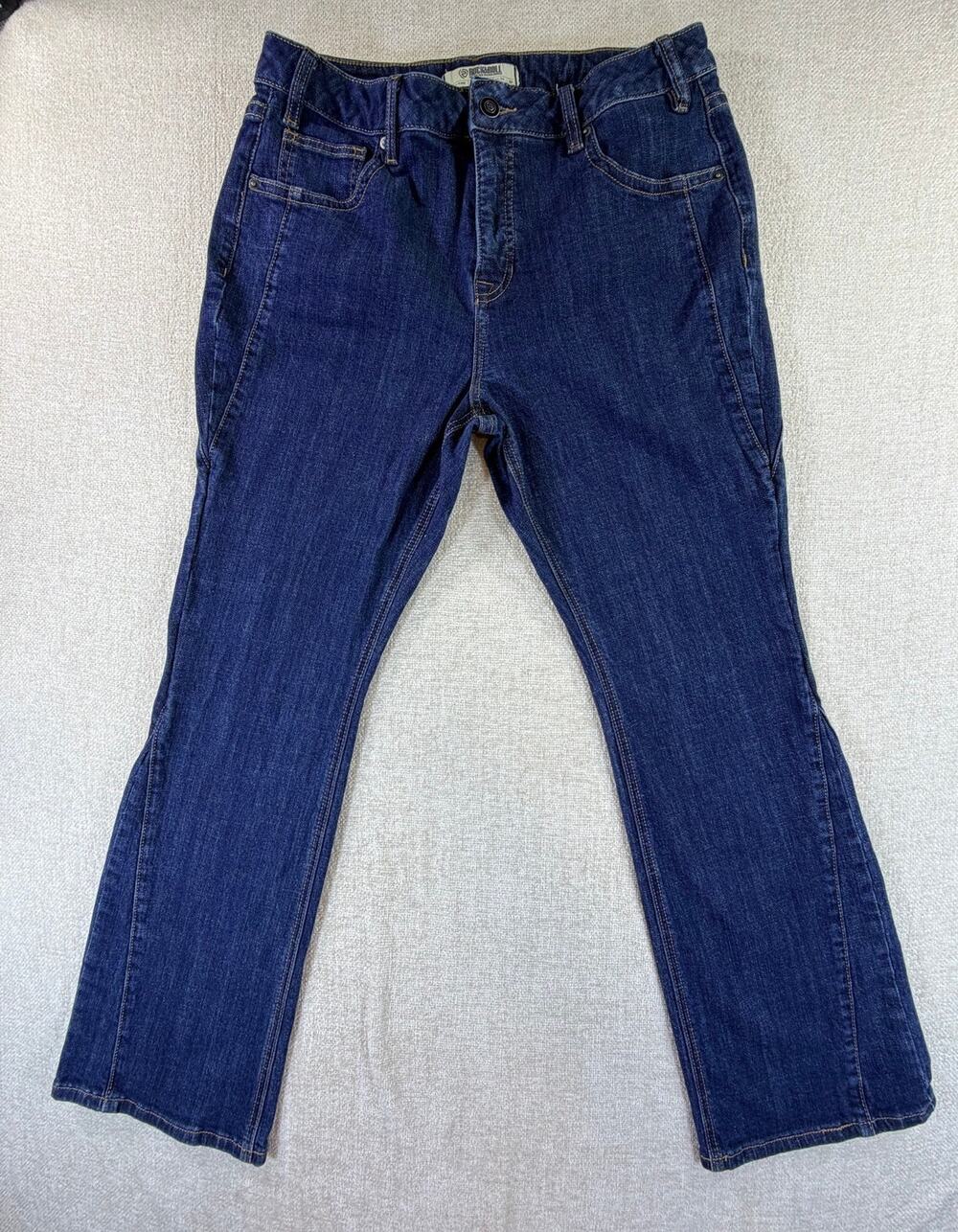 Rock & Roll Denim Men 34x32 Blue High Rise Bootcut 5 Pocket Western Jeans Cowboy